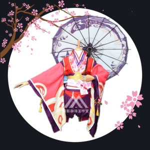 手游网易阴阳师神乐全套狩衣华丽暗纹印花cosplay服女装和服