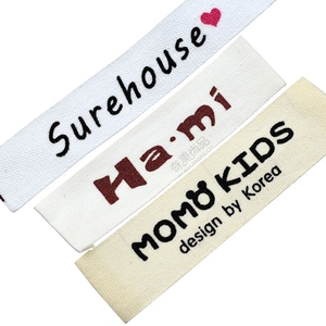 棉麻衣领标订做布标侧标织唛头印刷衣服标签商标吊牌吊绳定做包邮