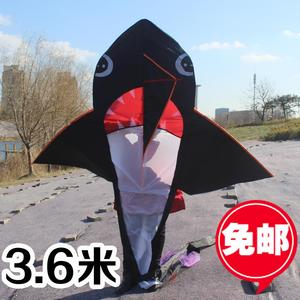 潍坊风筝 大型大鲨鱼风筝 儿童卡通风筝包邮正品 带线轮 微风易飞