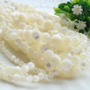 天然澳洲猫眼白蝶贝圆珠 白韵珍珠贝强光贝壳 散珠diy半成品配件