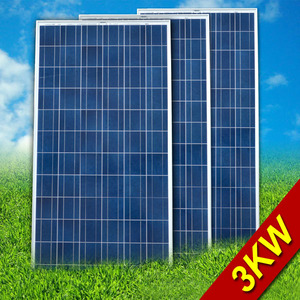 聚光新能3000w太阳能光伏发电多晶硅电池板并网家用发电系统
