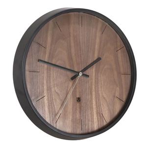 umbra正品木质挂钟 创意家居梅提亚实木挂钟北欧简约装饰壁挂钟表