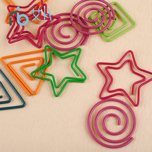 办公用几何彩色回形针书签创意曲别针造型彩色别针手账夹随机发