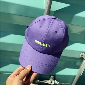 不会烂大街的浅紫色鸭舌帽!洋气显白软顶字母遮阳棒球帽子男女潮