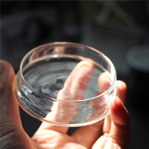 食品级透明水杯盖 无铅马克杯陶瓷杯玻璃盖子 家居办公防尘盖提手