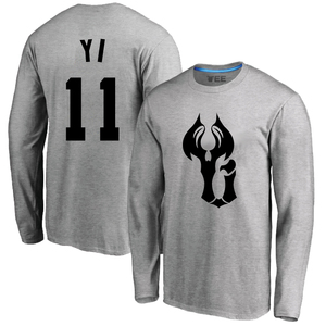 春秋11号易建联logo标志球衣训练服男女纯棉圆领运动长袖t恤