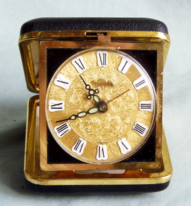 古董级德国tempora牌旅行机械闹钟