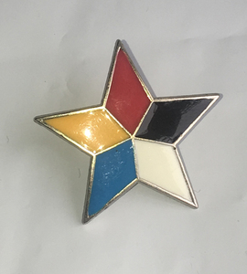 影视道具 北伐军帽徽五色星 彩色五角星