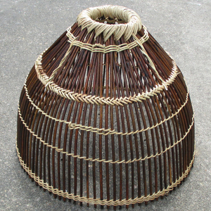 竹枝鱼篓灯罩 鱼篓罩子 装饰竹编灯罩 农家乐装饰物 竹篓子鱼篓子