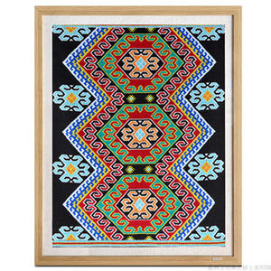 chinesebrocade淘宝西兰卡普定制软装桌旗抱枕装饰画框土家族织锦