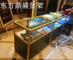 包邮湖北武汉货架钛合金精品展示柜玻璃珠宝手表超市烟柜台展柜
