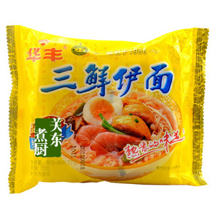 80后怀旧零食 正宗华丰三鲜伊面方便面 78g 老味道