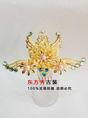 古装发饰古代宫廷贵妃凤冠套装头饰仙女头饰假发配件舞台摄影饰品