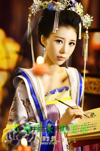 帆摄影武则天之徐慧武媚娘传奇徐婕妤同款绣花大拖尾唐风古装