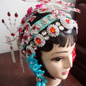 戏曲用品/戏曲头套/《卖水》戏曲花旦全头套