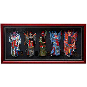 五虎上将 京剧人物相框式壁挂件 中国风高档商务礼品外事礼品包邮