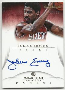 nba球星卡 panini 50大巨星 j博士 朱利叶斯 欧文 亲笔签字卡限25