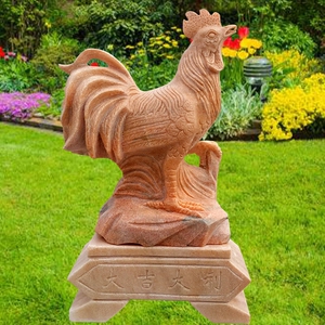 石雕公鸡雕塑