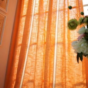 北欧风格美式乡村田园棉麻现代简约卧室客厅定制窗帘成品亚麻布艺