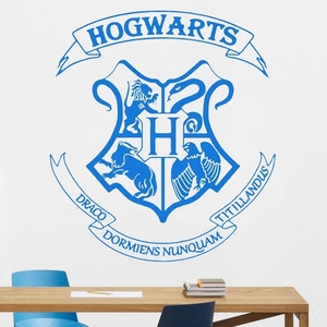 哈利波特霍格沃茨魔法学校徽章乙烯墙贴纸客厅卧室可移动自粘装饰