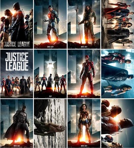 明信片12张/Justice League正义联盟 超人神奇女侠蝙蝠侠美国电影