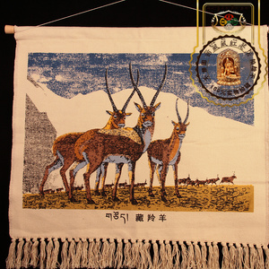 830人付款天猫鱼娘绣花 手工苏绣刺绣油画藏羚羊 餐厅书房办公室卧室