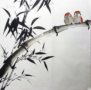 偶然的火花淘宝-宋 张训礼 春山渔艇图 29x32绢高仿画临摹扇面斗方