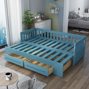 实木沙发床多功能可折叠推拉单人1.2双人1.5小户型客厅1..8米两用