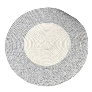 加厚耐磨日式简约编织棉线地毯地垫 圆形地板沙发垫 可水洗地毯