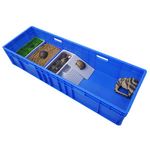 豪华型养龟养f鱼箱龟缸塑料乌龟箱龟苗专用缸养殖箱水族箱晒台沙