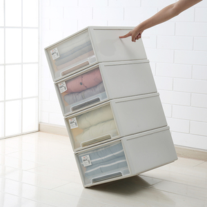 塑料整理箱抽屉式收纳箱透明收纳盒特大号多层组合储物柜儿童衣柜