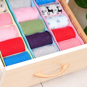 五格收纳品袜类分子箱整理小内衣内裤桌面抽屉塑料叠加饰盒储物.