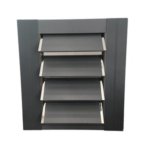 鸽舍通风手动百叶电动遥控百叶双层防雨防沙消防联动百叶窗刘宝百货