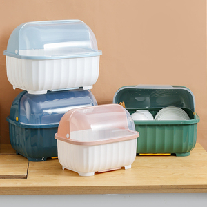 碗柜家用厨房碗筷收纳盒沥水碗架碗碟收纳箱餐具T收纳置物架碗盒