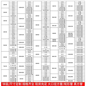 天津友发镀锌方管钢材无缝方管热镀锌矩形管黑方通40×60方钢型材