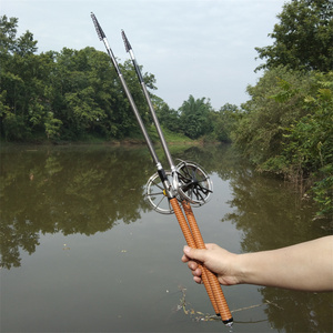 盘车竿3.6米溪流冲钓竿钓鱼竿28调野钓青波赤尾高碳素十斤无压力