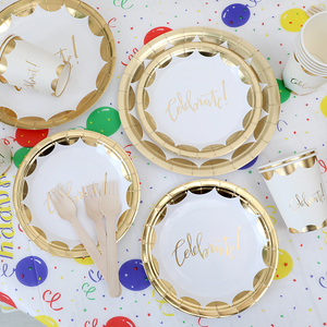 一盘纸次c性生日装餐甜品台布置桌布儿童派对餐具蛋糕碟子野饰盘