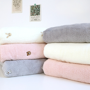 韩国进口绒JZ双面绒布料珊瑚绒柔软纯色温暖毛毯童装秋冬服装面料