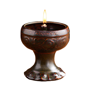 陶瓷油灯酥油灯长明灯古代灯座佛灯家用佛前供灯盏复古供佛香油灯