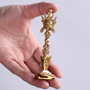 纯铜尼泊尔藏传马头明王金刚杵密相金刚橛小号摆件