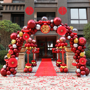 新疆包邮气球拱门结婚布置生日装饰场景订婚婚庆开业活动酒店花门