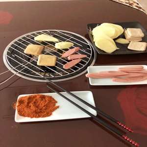 烧烤网家用韩式不锈钢蒸架烧烤架烤洋芋专用烤豆腐烤粑粑架烤土豆