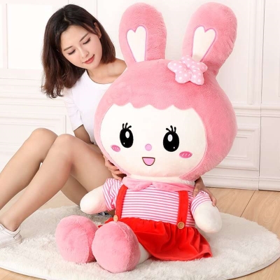 小白兔子毛绒玩具布偶洋娃娃大玩偶可爱床上睡觉抱枕公仔儿童女孩