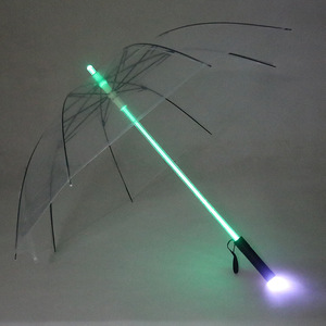 星球大战光剑伞激光会发光的LED创意雨伞星际七彩U变光色表演舞台