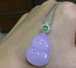 翡翠世家直播间专拍链接冰紫葫芦18k镶嵌私拍无效