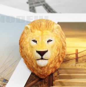 动物狮子头香薰石膏手工diy制作车载香薰风口夹摆件