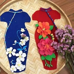 旗袍粘土板手表花瓶门牌密度板底板木质白胚手工diy材料环创制作0人