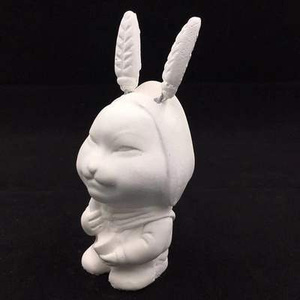 iy老北京卡通礼兔d爷白坯石膏益像模具彩绘儿童智diy品见描述生肖