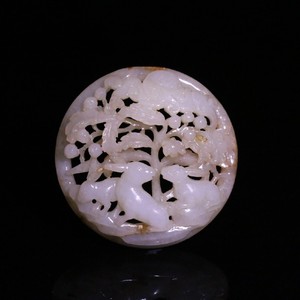 聚九洲古玉 宋代和田玉籽料兔纹玉佩