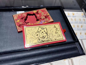 周大福12生肖系列新年金钞虎年五虎献瑞一克三克